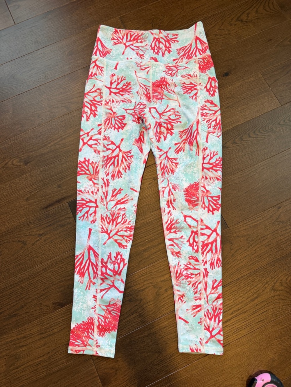 Vapor Apparel Coral Print Leggings Size Large - C40-032